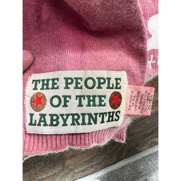 The People of the Labyrinths | Wool/Cashmere/Silk scarf Vintage - Picture 3 of 6
